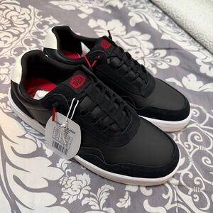 Hey Dude Men's Black and White Sneakers